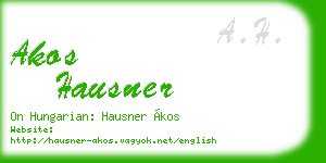 akos hausner business card